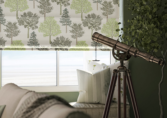 Coppice Faux Silk, Olive - Twist&Fit Roman Blind - Image 5